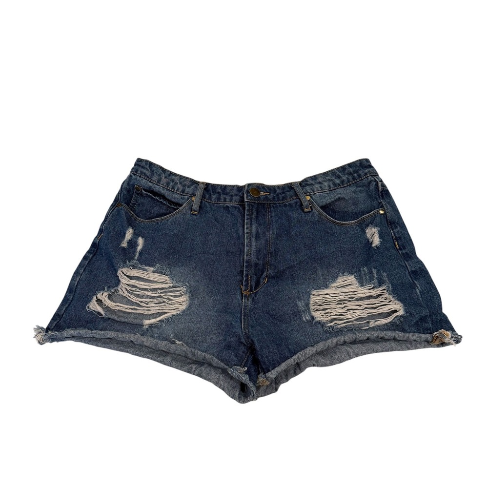 Articles of Society Distressed Denim Cutoff Shorts Blue‎ Size 31 Medium Wash